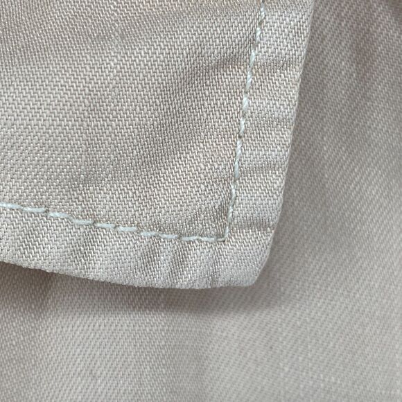 SERRA RETREAT Top Women 1X Lyocell Utility Shirt Button Front Long Sleeve Beige - Picture 5 of 13